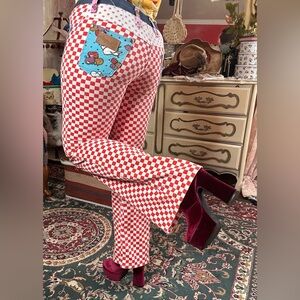 SOLD. 1960s Peter Max Wrangler checkered vintage bells